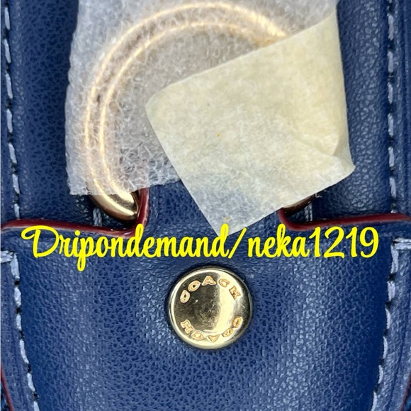 Coach Rowan Large Satchel Bag In Signature Canvas- Gold/Den Gold/Natural - Picture 11 of 11